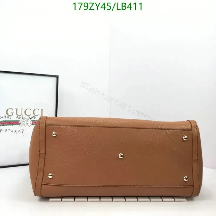 View 5 of Gucci Soho Brown Leather Shopping Bag Replica LB41126 – Premium 1:1
