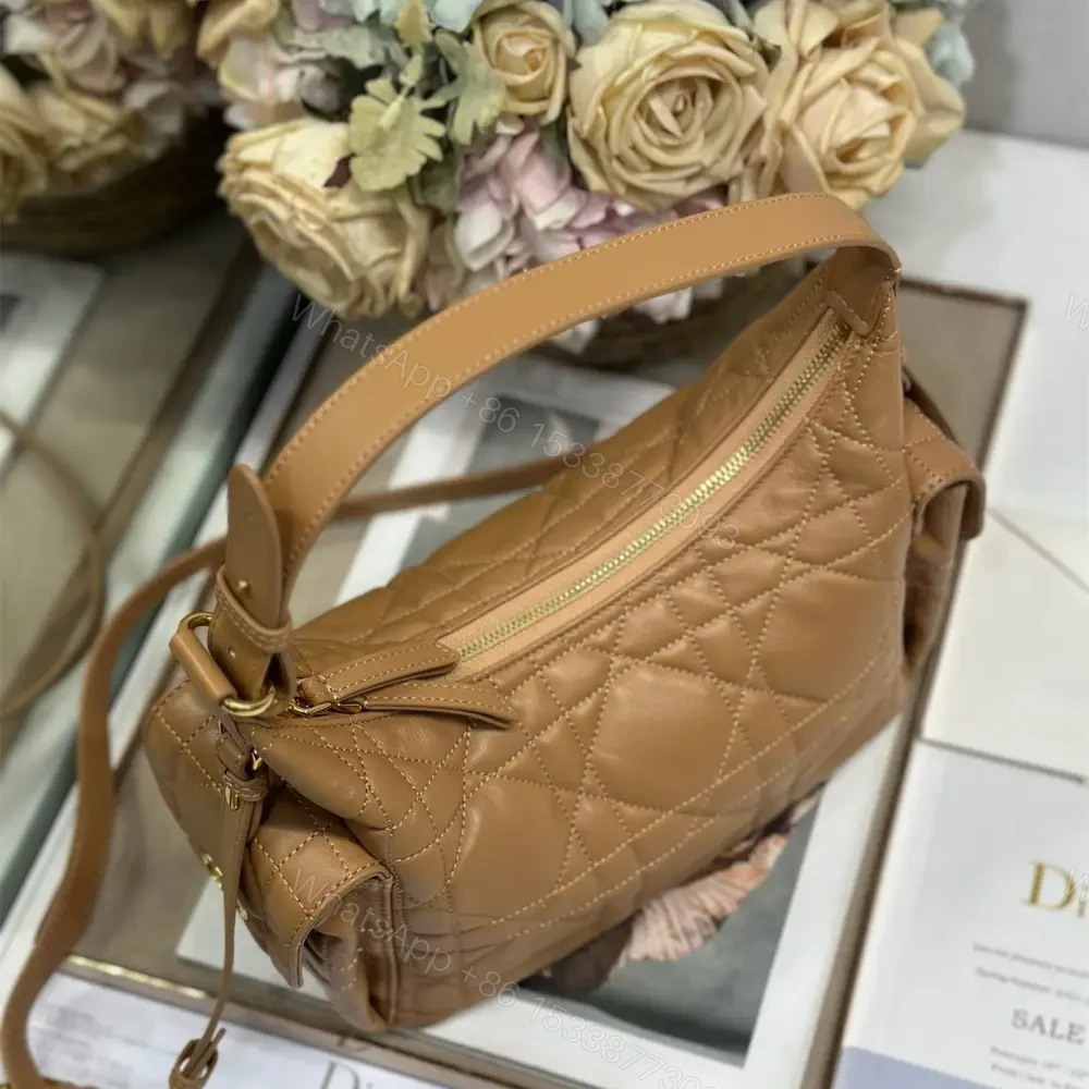 View 3 of 高仿Dior*D-Dream系列M63234UU小羊皮單肩包中號棕色免檢版