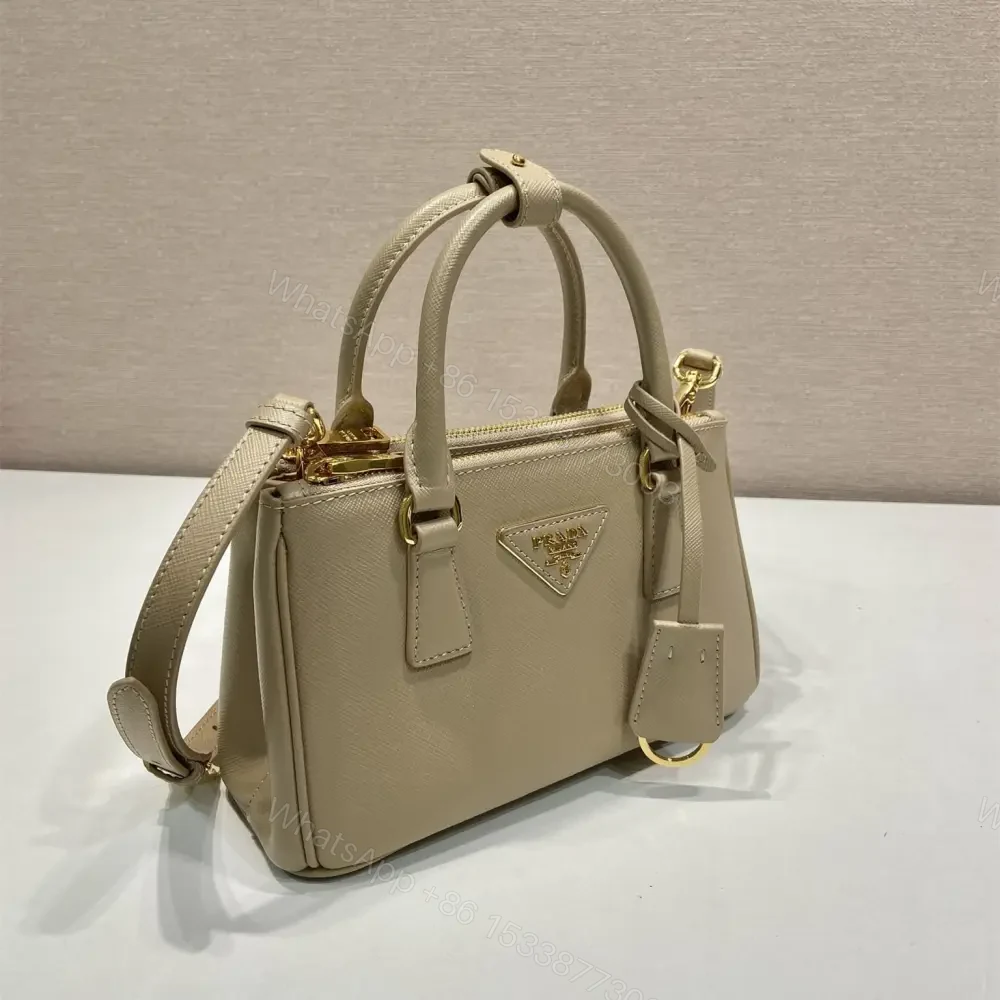 View 10 of 高仿Prada*Galleria系列1BA916紋理牛皮單肩包卡其色Mini免檢版