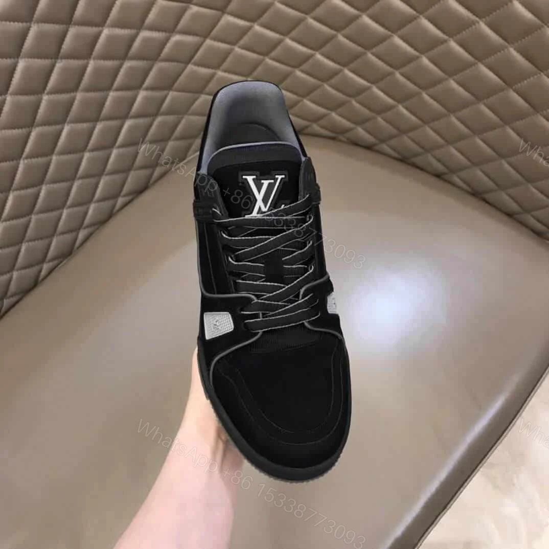 View 4 of LOUIS VUITTON LV 408 TRAINERS IN SUEDE & GRAY FLANNEL – LV222