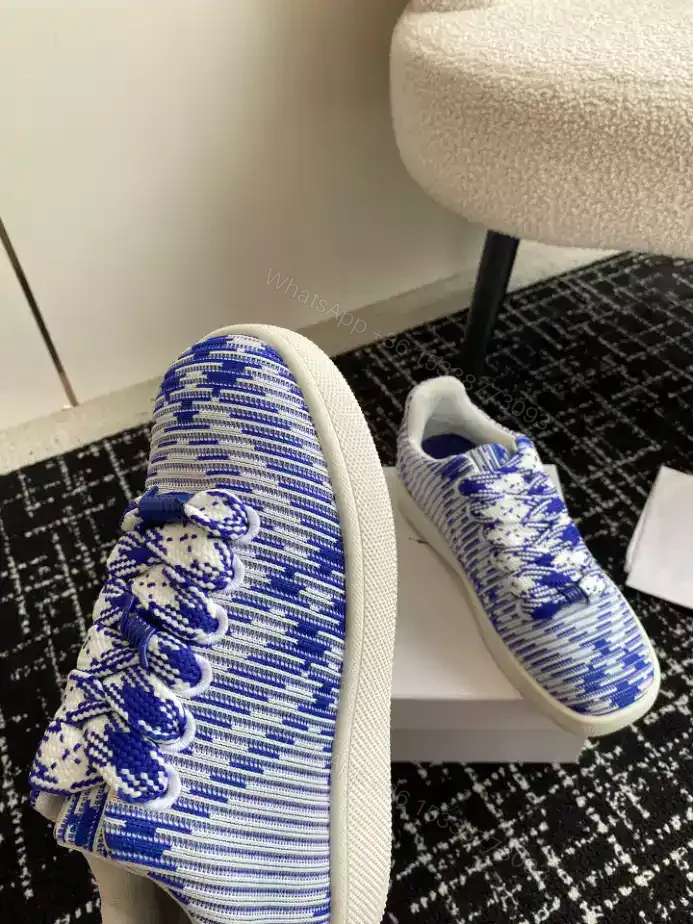 View 9 of BURBERRY CHECKED KNITTED SNEAKERS – BBR101
