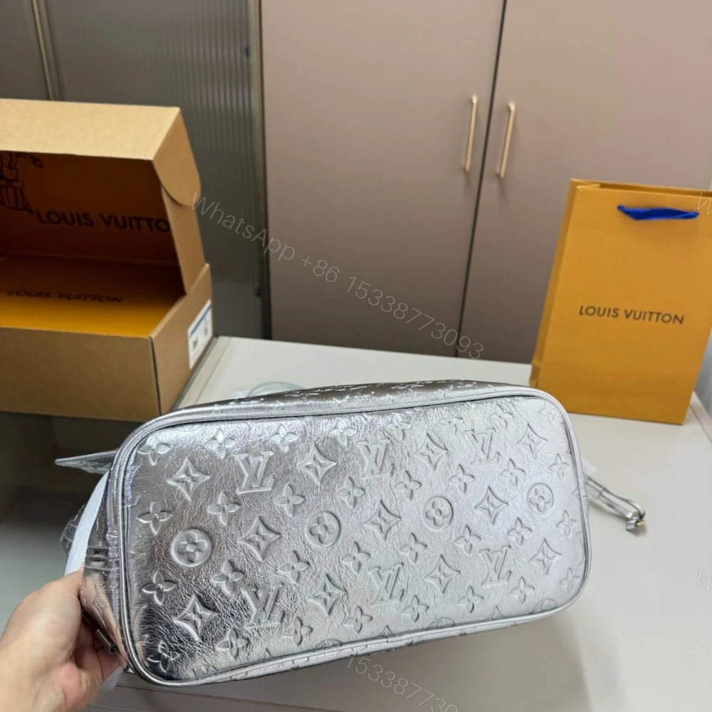View 9 of Louis Vuitton Neverfull MM Silver 32Cm