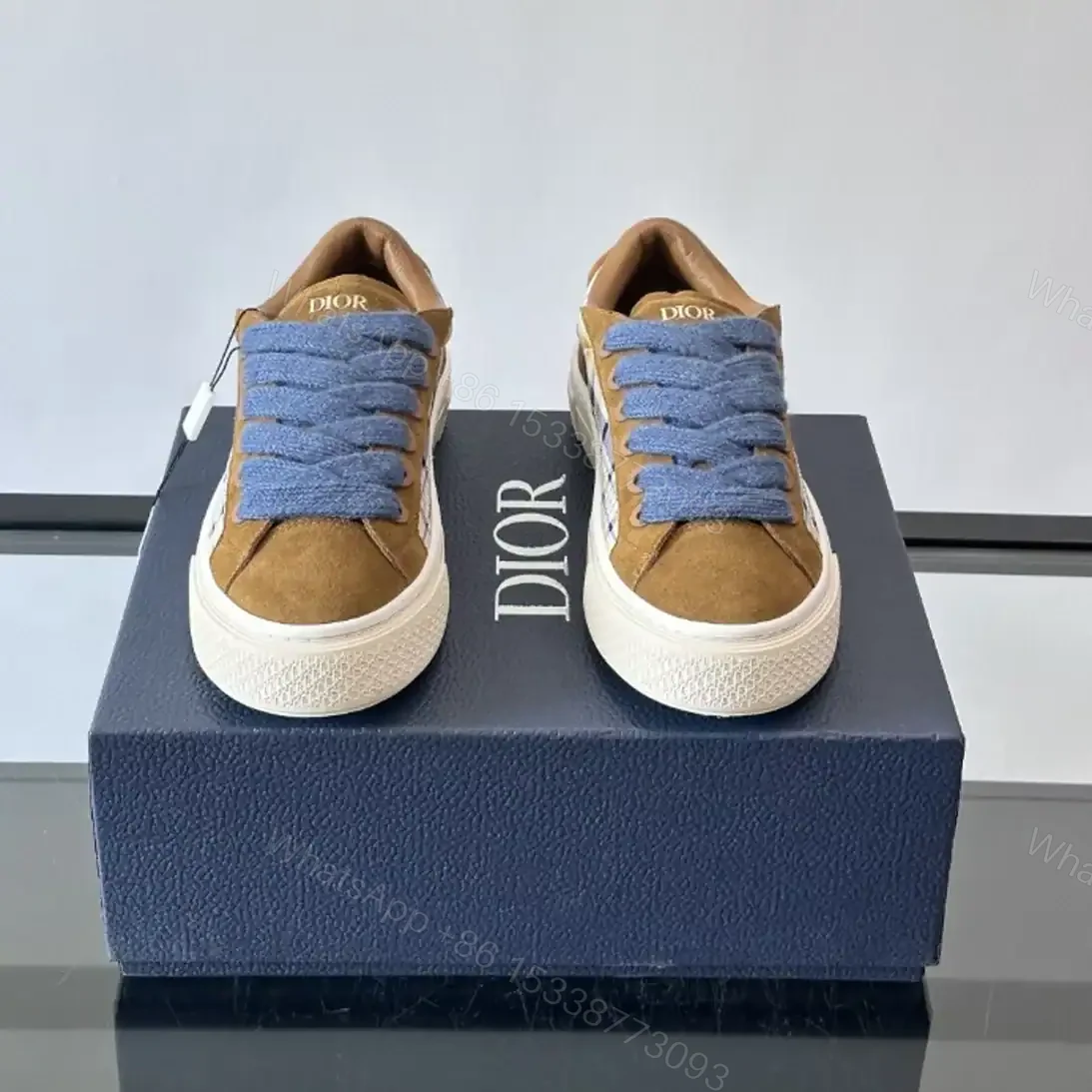 View 3 of DIOR B33 SPIN SNEAKERS IN BROWN – CD219