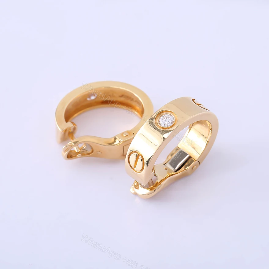 View 4 of Cartier Love Earrings, Diamonds