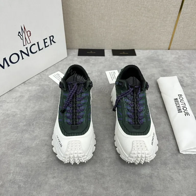 View 8 of Green & Purple Moncler-Style Chunky Sneaker with Textured Upper