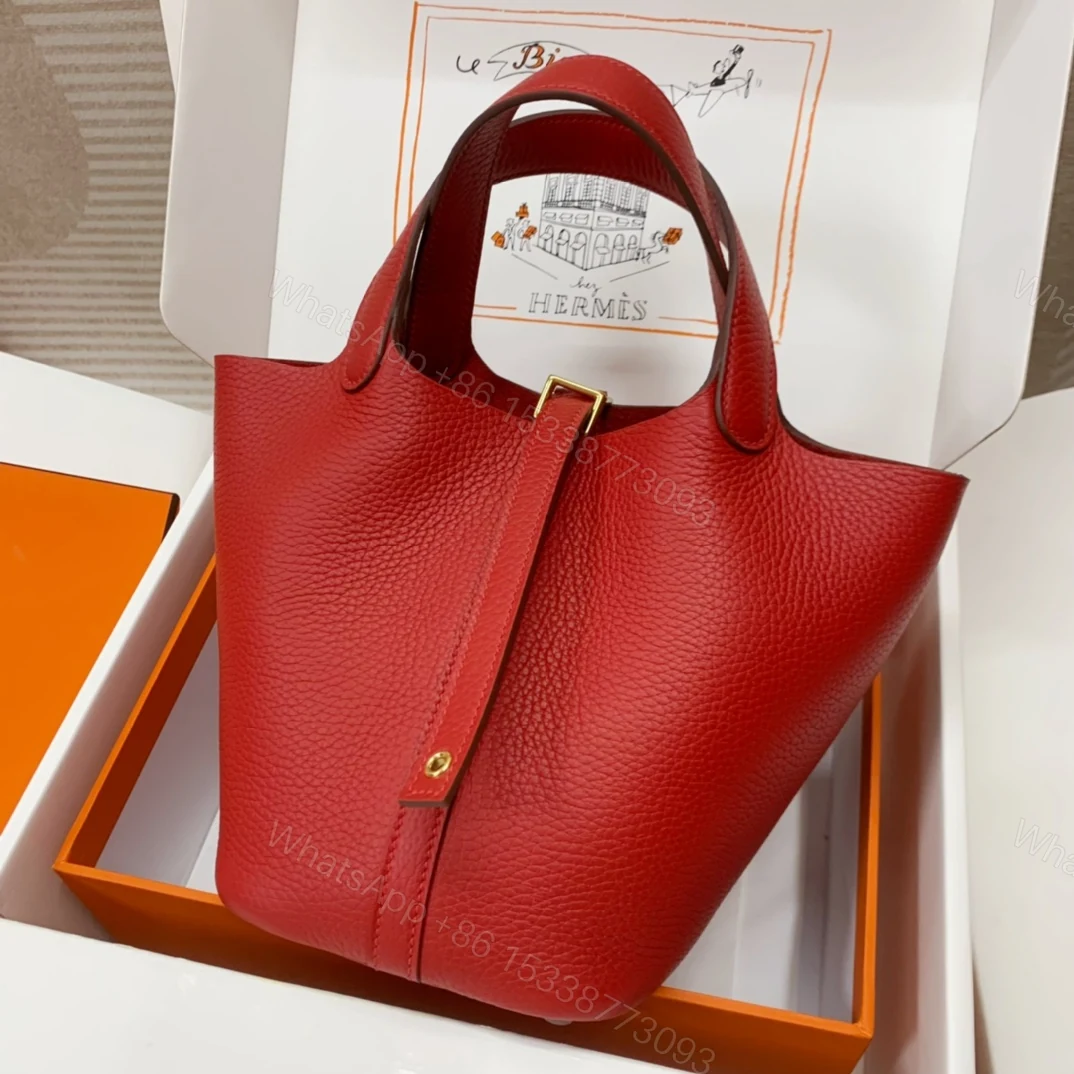Hermes 高仿 Picotin 菜籃子 正紅手提包 高級吸睛氣場款 — view 1