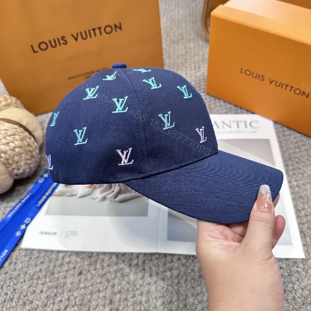 View 6 of Navy Canvas Cap – Modern Monogram Minimalist Luxury Cap