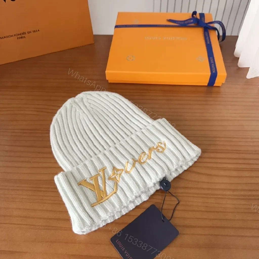 View 9 of Chunky Knit Beanie: Lux Monogram Accent Warmth Cap