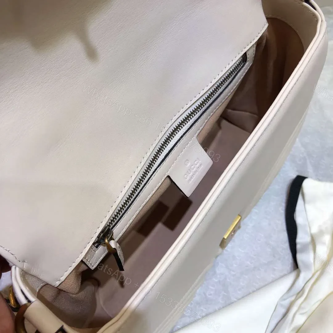 View 3 of Gucci Marmont Top Handle Rep 11 Handbag High Quality White 27cm
