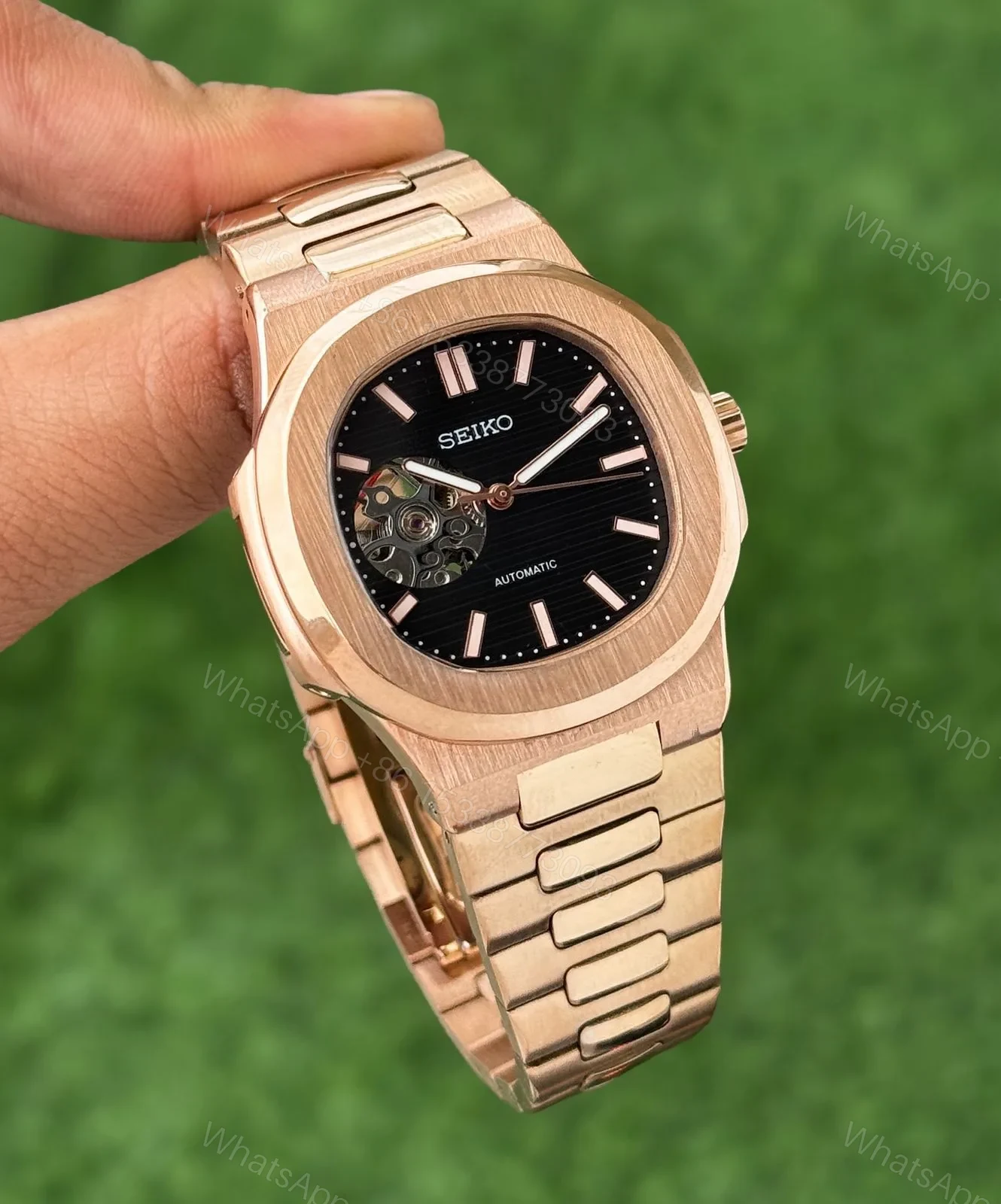 View 2 of Seiko Nautilus-Style Automatic Men’s Watch