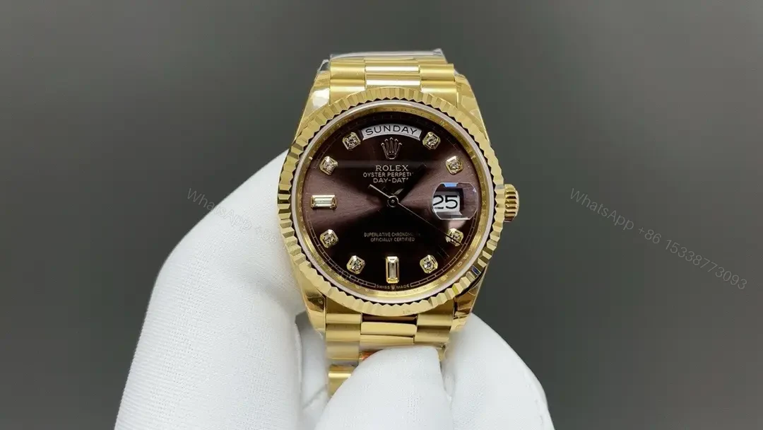Rolex Day-Date 36 Yellow Gold Fluted President Bull’s Eye 118238-0409 — view 1