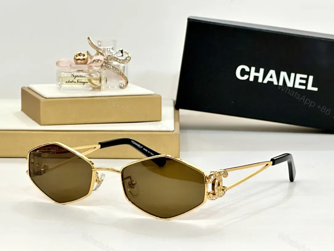 View 8 of Chic Micro-Refined Sunglasses with Chanel Detailing Edge