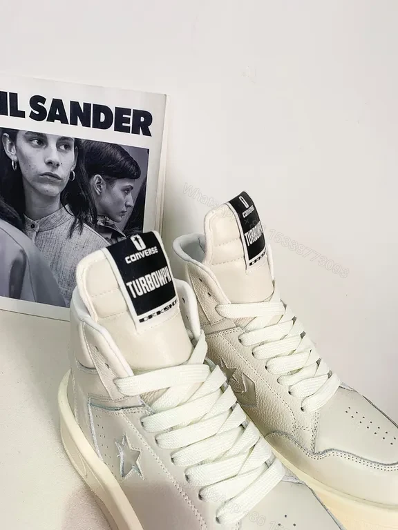 View 7 of Cream-White Leather High-Tops: Chic, All-Day Comfort Sneakers