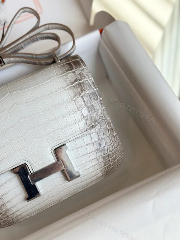 View 6 of Hermes Constance 19 Himalaya Genuine Crocodile Leather Palladium Hardware