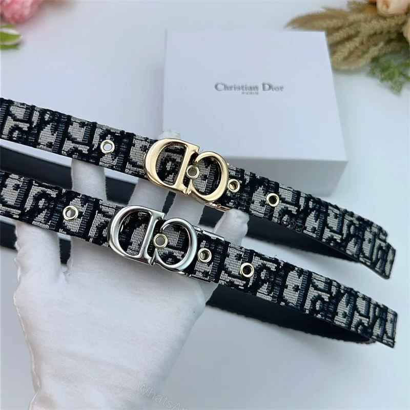 View 5 of DIOR 30 MONTAIGNE REVERSIBLE BELT BLUE IN GOLD 20MM