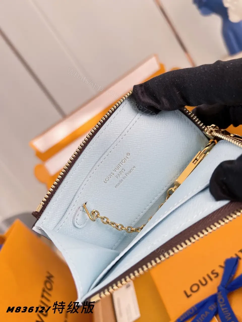 View 2 of Compact Monogram Wallet: Luxurious, Minimalist, Secure