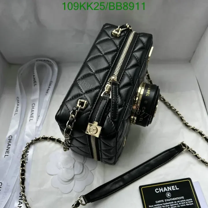 View 13 of Chanel Genuine Leather Crossbody Black Camera Bag BB4829
