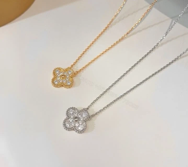 View 5 of Van Cleef & Arpels Replica Alhambra Diamond Necklace