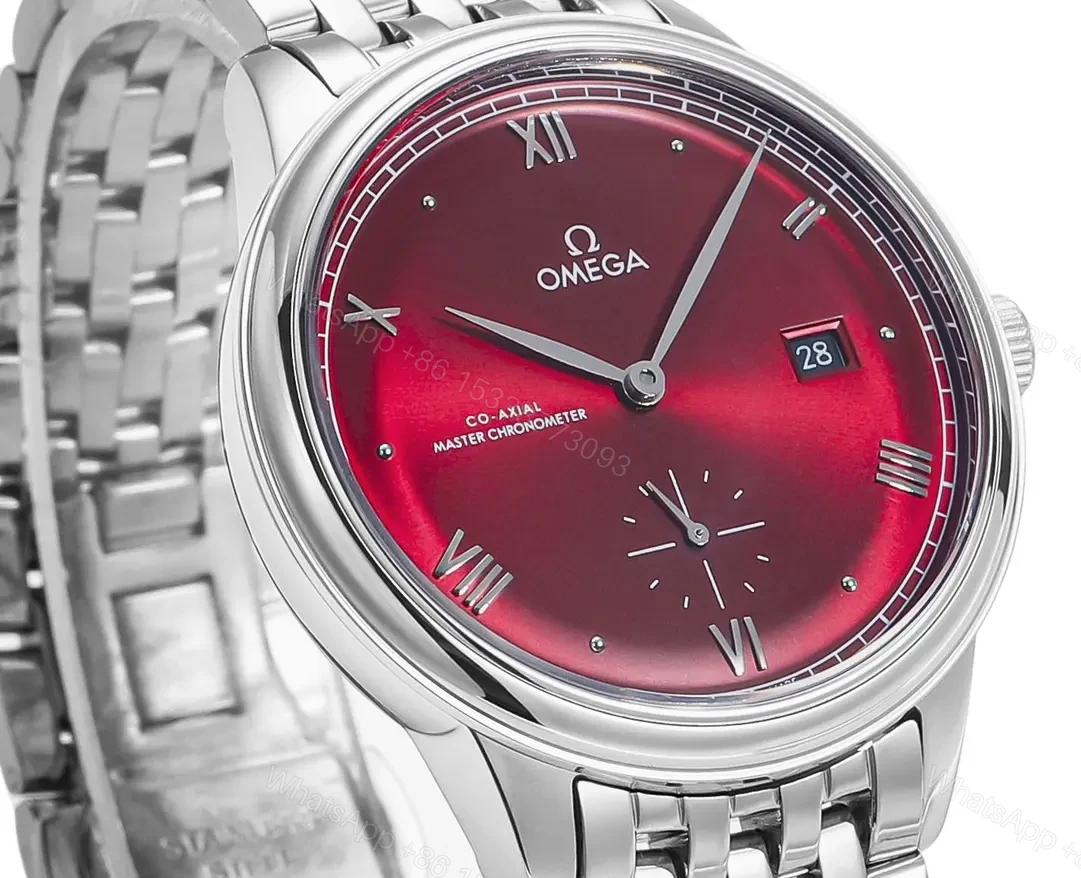 View 5 of Omega De Ville Prestige Automatic Red Dial Stainless Steel Men’s Watch 41mm