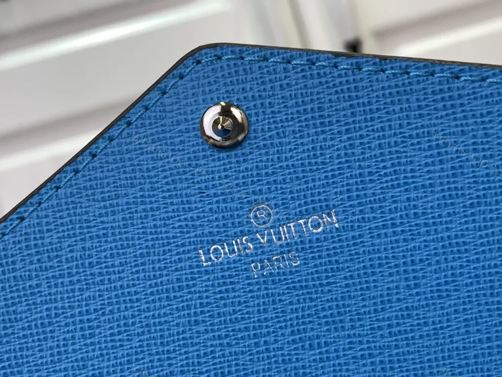View 6 of Boldly Bright LV Tote: Blue Leather, Monogram Canvas, Structured Edge