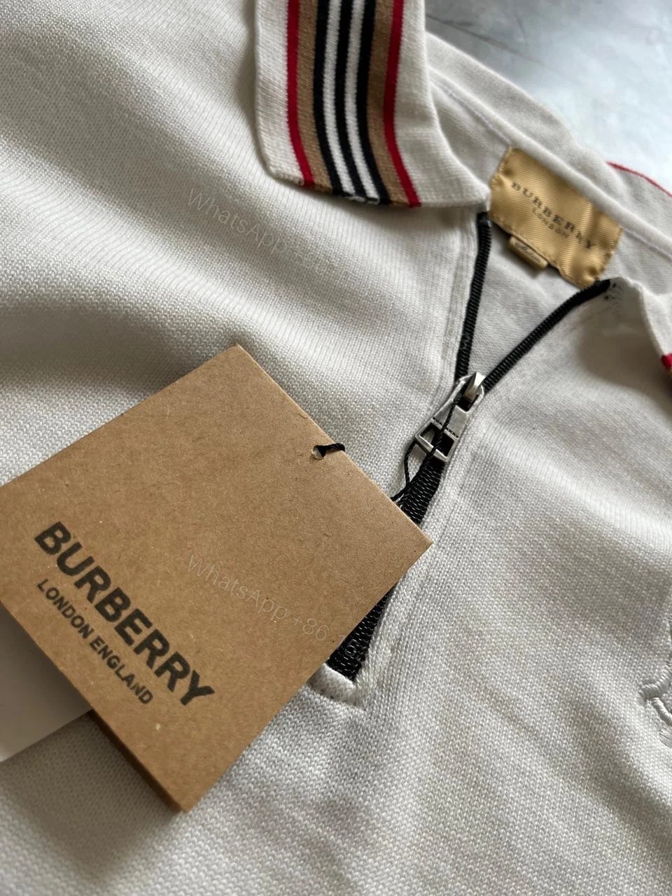 View 14 of FIRST COPY BURBERRY EXCLUSIVE HALF ZIP KNITTED SWEATERS