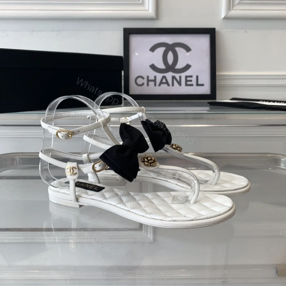 View 2 of 高仿Chanel*24S系列G45535V露趾蝴蝶結涼鞋白色免檢版