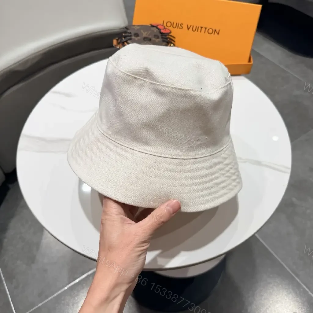 View 6 of Soft-Tone Beige Cotton Hat with Signature Accent