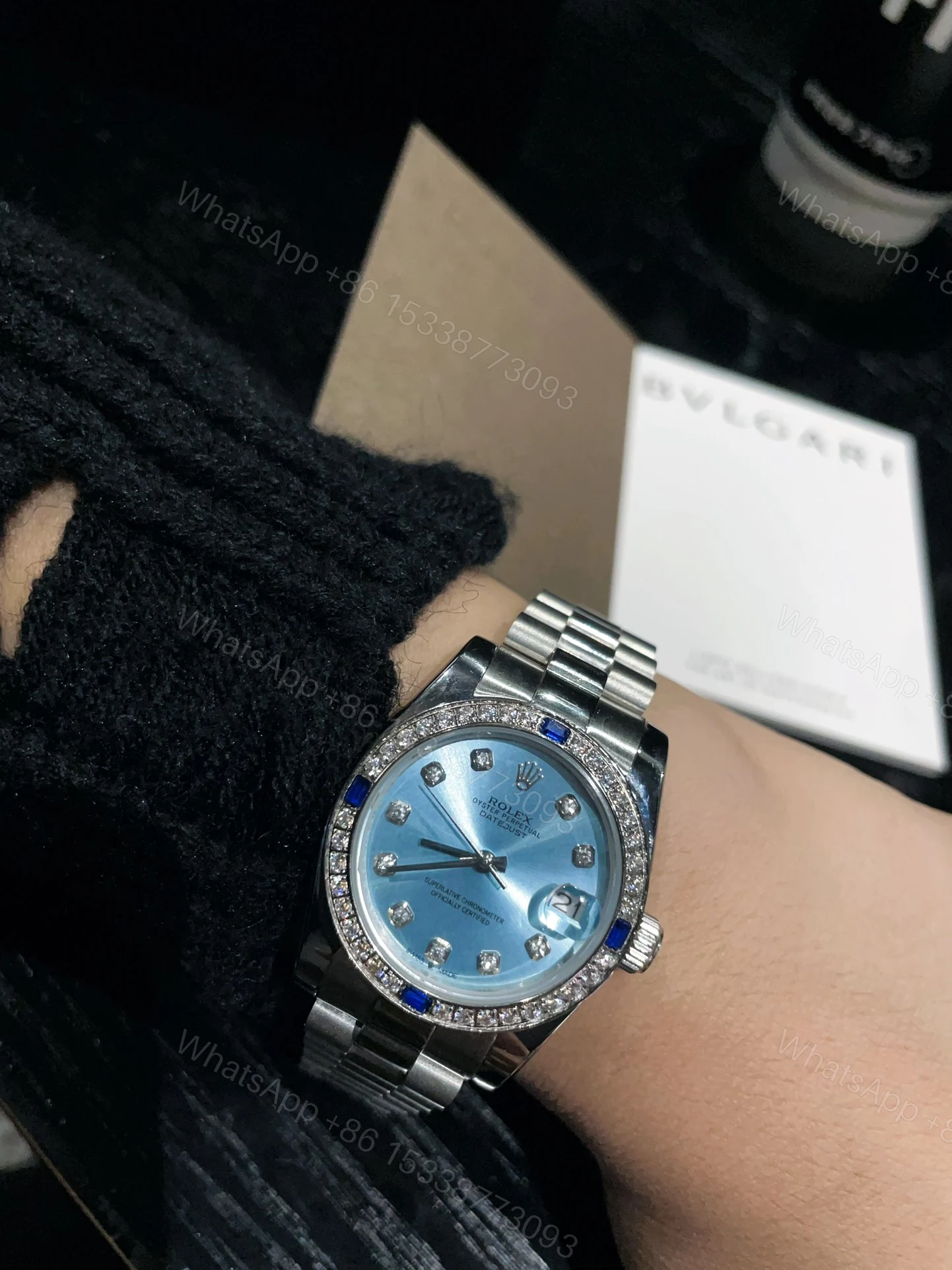 View 6 of Rolex Datejust White Gold Ice Blue Diamond 36Mm