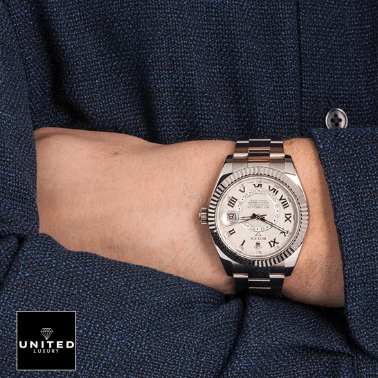 View 15 of Rolex Sky-Dweller 326939 White Dial Oyster Replica