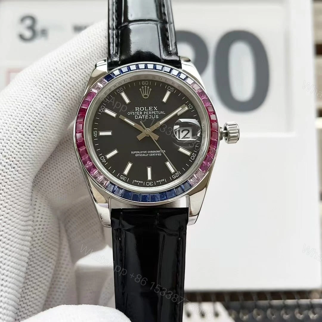 View 4 of Rolex Oyster Perpetual Datejus Black Dial Ruby Around 40Mm