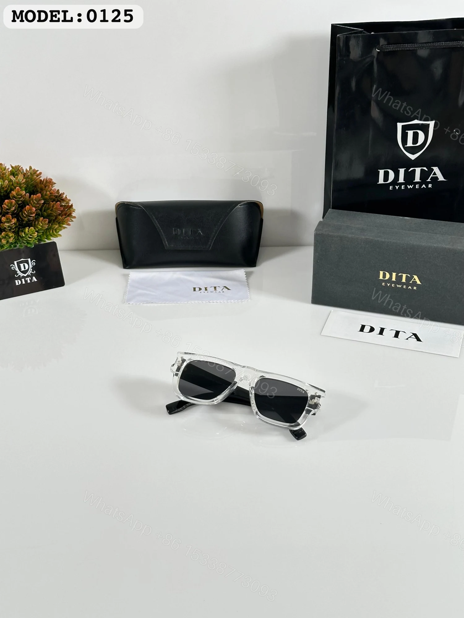 View 2 of FIRST COPY DITA 0125 WATER BLACK SUNGLASSES
