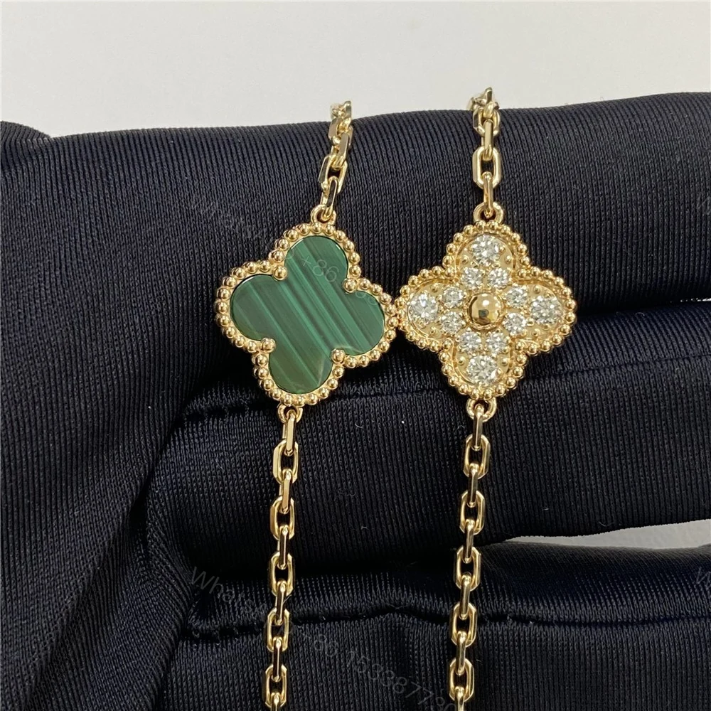 View 6 of Van Cleef Vintage Necklace 10 Motif Green Diamond VCARO9J400