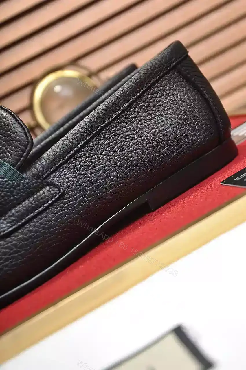 View 6 of GUCCI WEB AND JORDAAN LEATHER LOAFER IN BLACK – LDG30