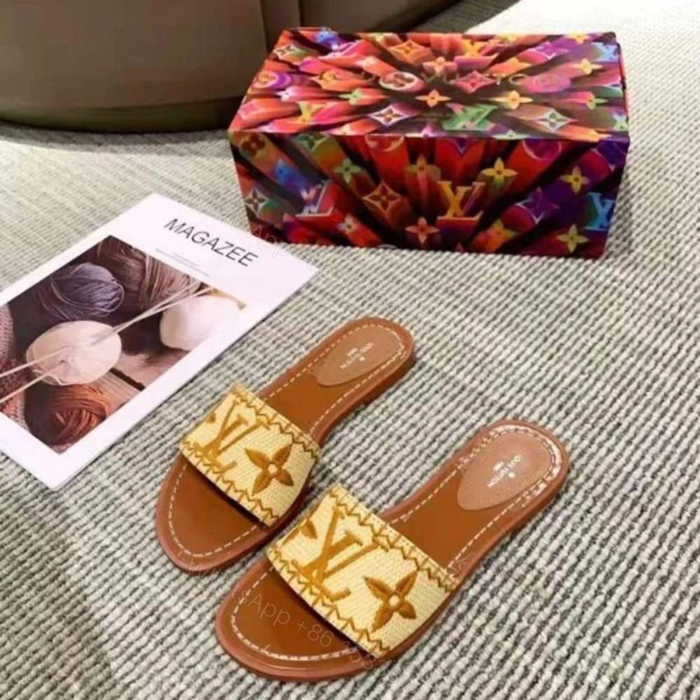 View 7 of Louis Vuitton Lock It Flat Mule Cognac Brown