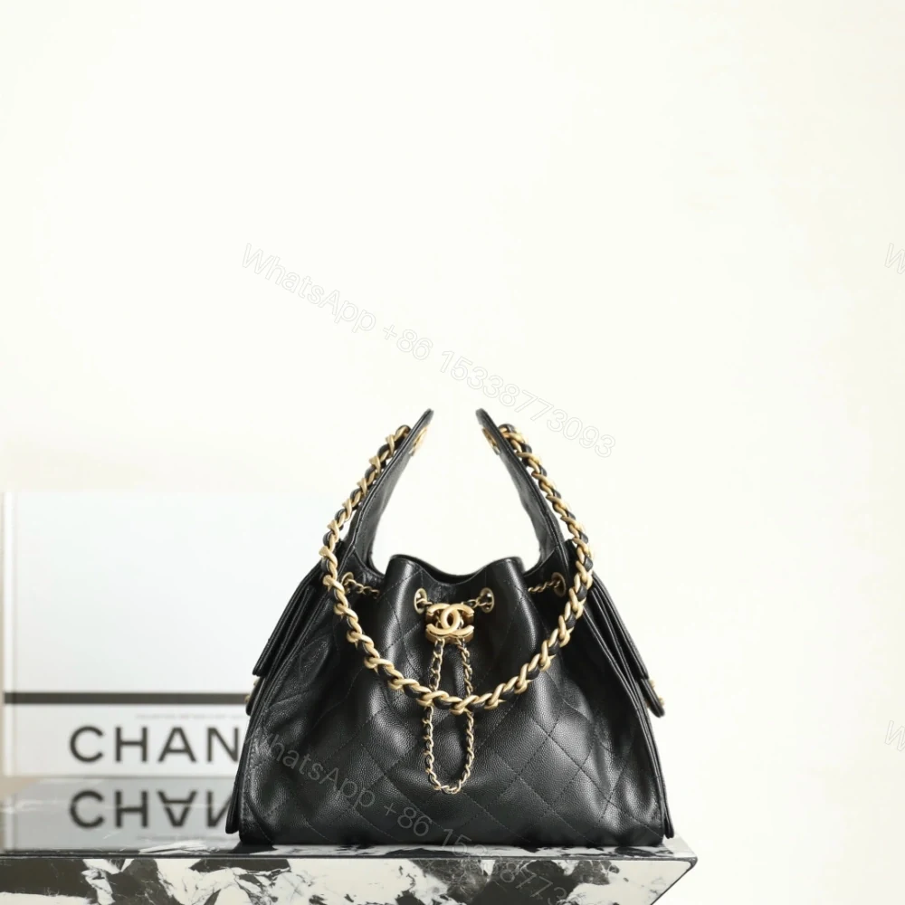 View 3 of 高仿Chanel*25P系列AS5293小牛皮腋下單肩包小號黑色免檢版