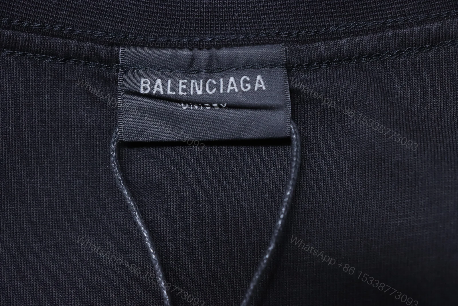 View 8 of Balenciaga Clothes 25SS Patch Embroidered Slogan Washed Short-Sleeve T-Shirt