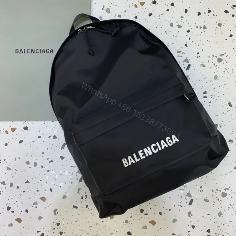 Chic Nylon Logo Backpack - Black, Designer-Style Carryall — view 1