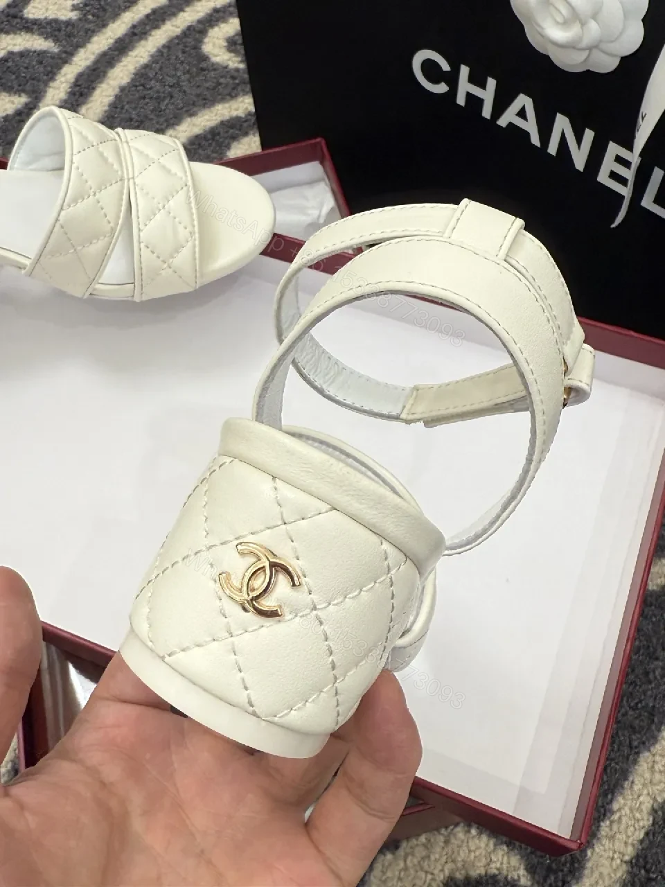 View 6 of Quilted White Sandals — Elegant Minimalism, All‐Day Comfort