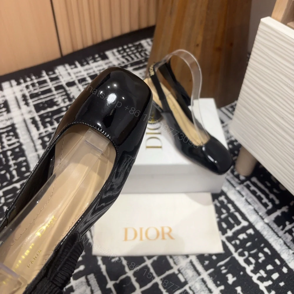 View 4 of 高仿Dior*Miss系列KDV272露跟蝴蝶結高踭鞋黑色免檢版