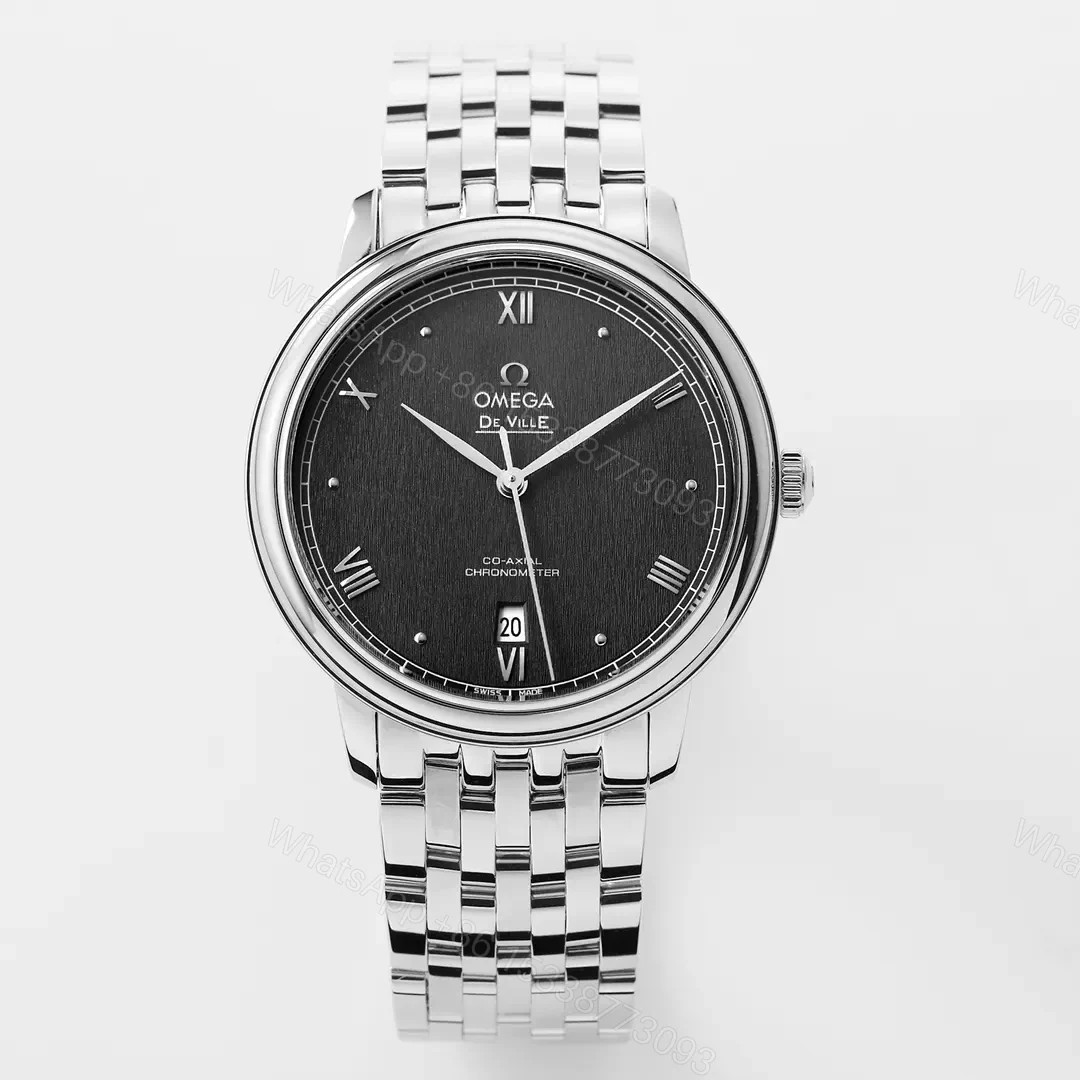 Omega DeVille Prestige Black Dial Stainless Steel Bracelet Watch 39.5mm — view 1