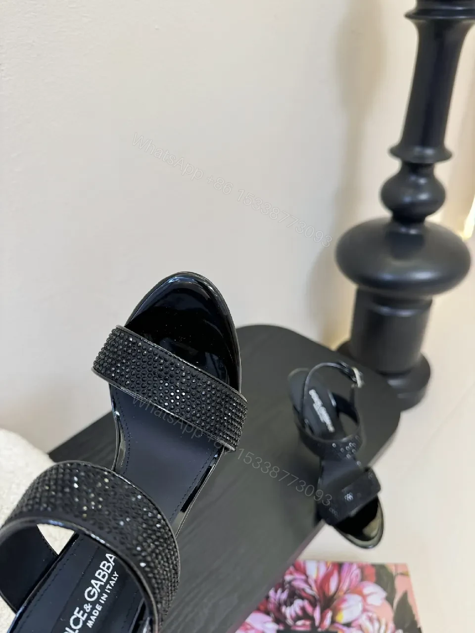 View 8 of Glam Sparkle Sandals – Luxe Open-Toe Ankle Strap