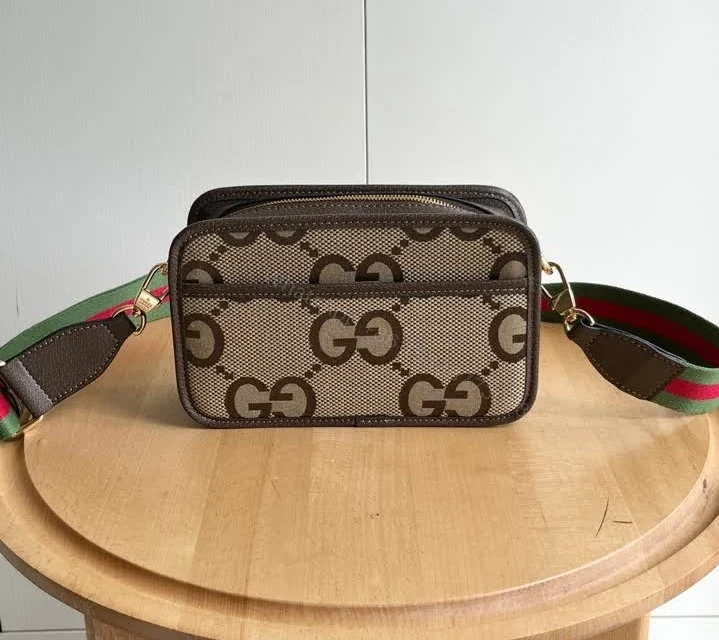 View 9 of Gucci Knockoff Jumbo GG Mini Camera Bag 696075