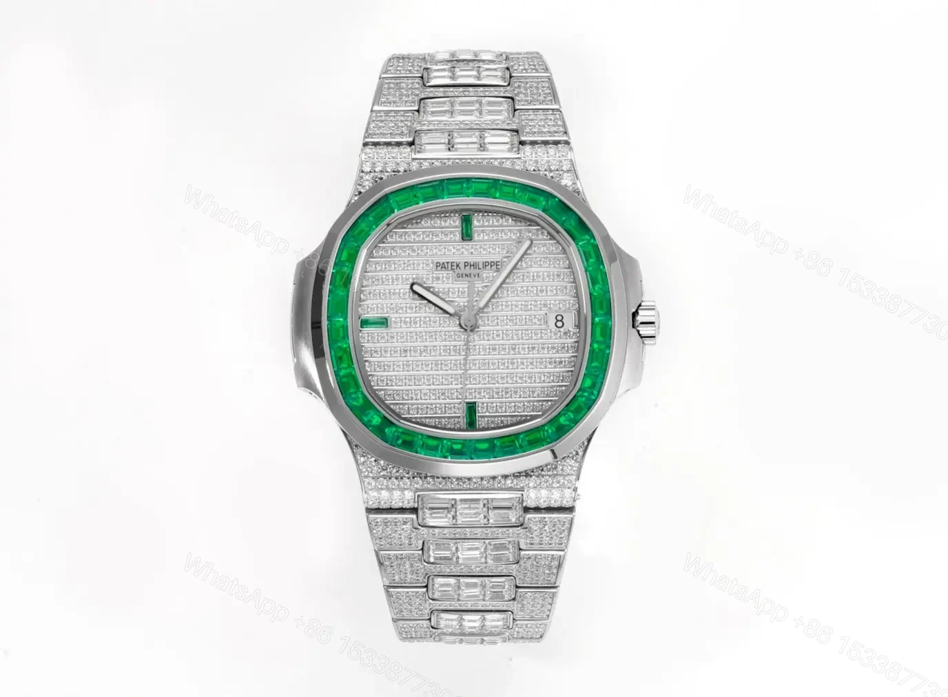 Patek Philippe Nautilus Platinum Green Watch — view 1