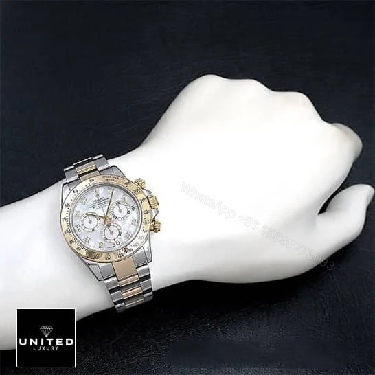 View 10 of Rolex Daytona Two Tone White Dial 116523 Replica