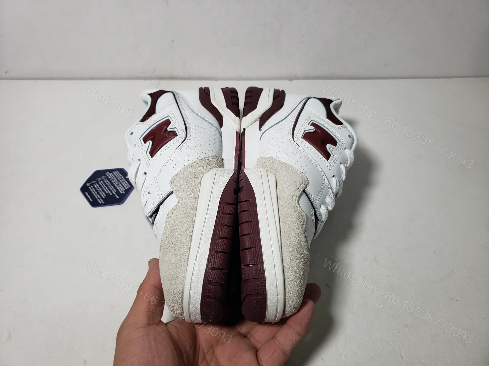 View 2 of New Balance 550 Sea Salt Burgundy BB550LI1