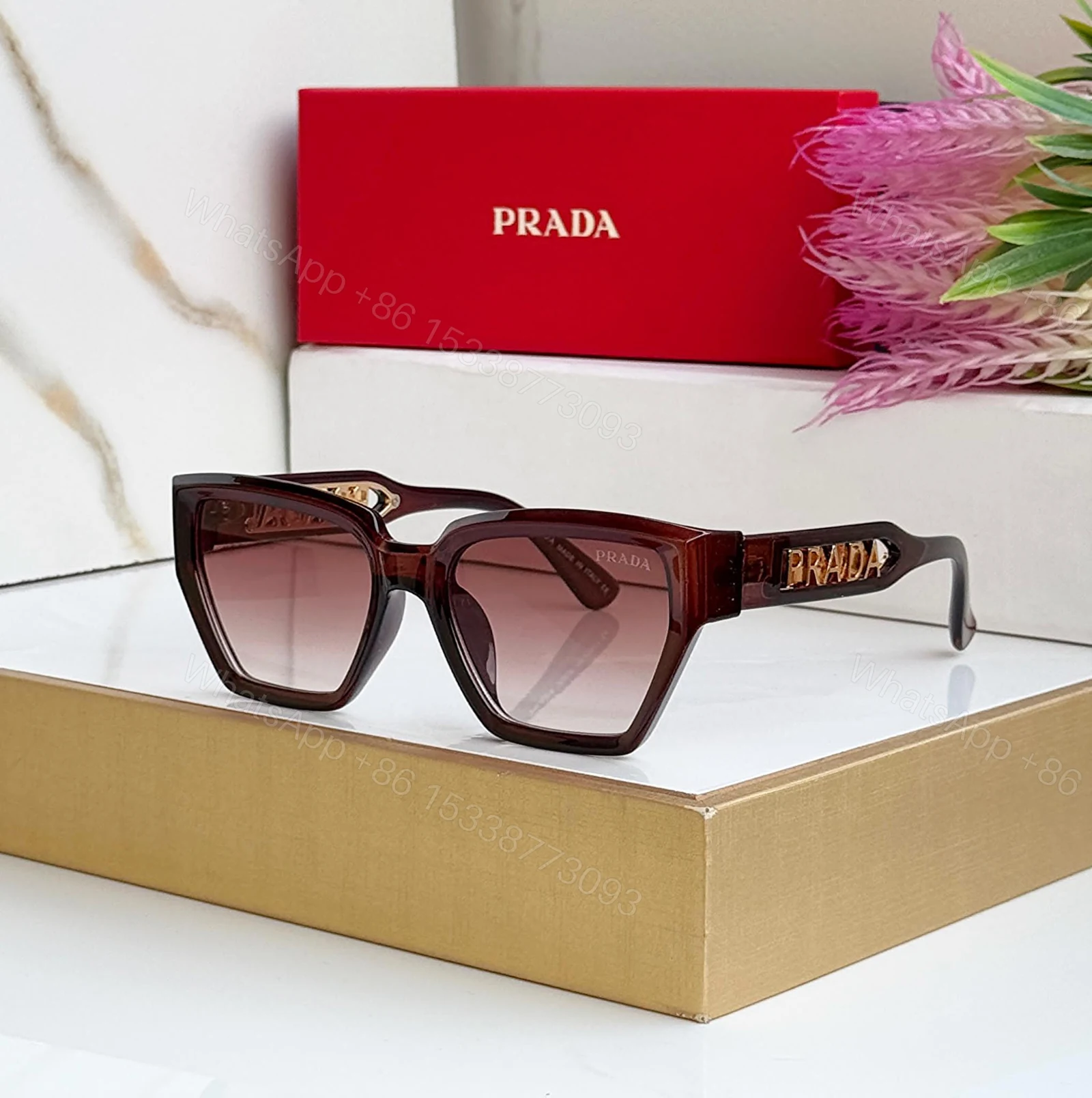 View 4 of Prada Square Shades White-Black