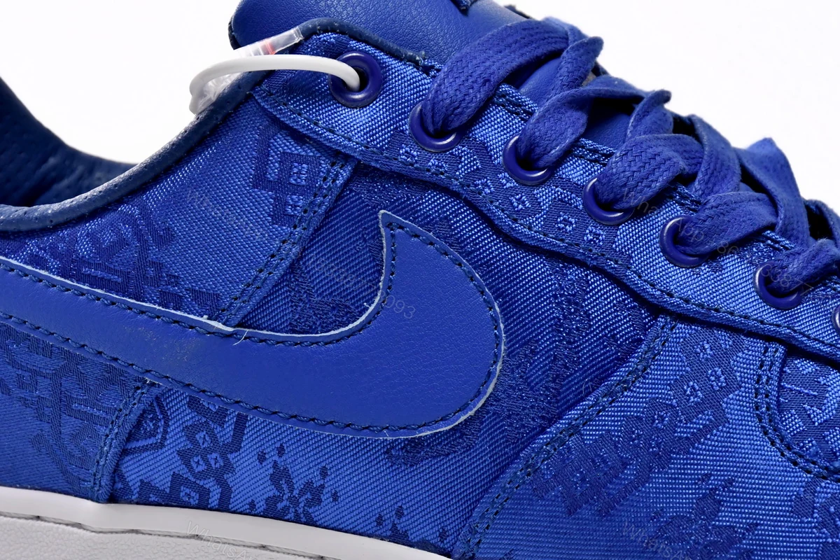 View 5 of CLOT x Nike Air Force 1 Low Premium Blue Silk CJ5290-400