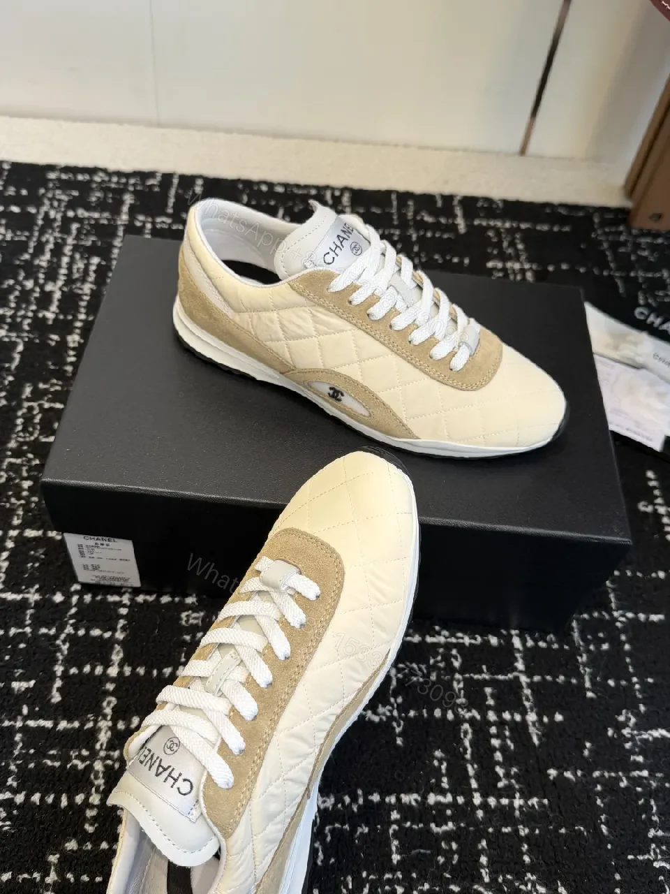 View 8 of Quilted Leather Sneaker: Luxe Chanel-Inspired Comfort Shoes