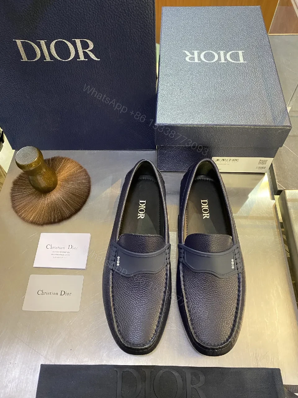 View 9 of Premium Leather Loafers: Black, Cushioned Comfort, Slim Profile