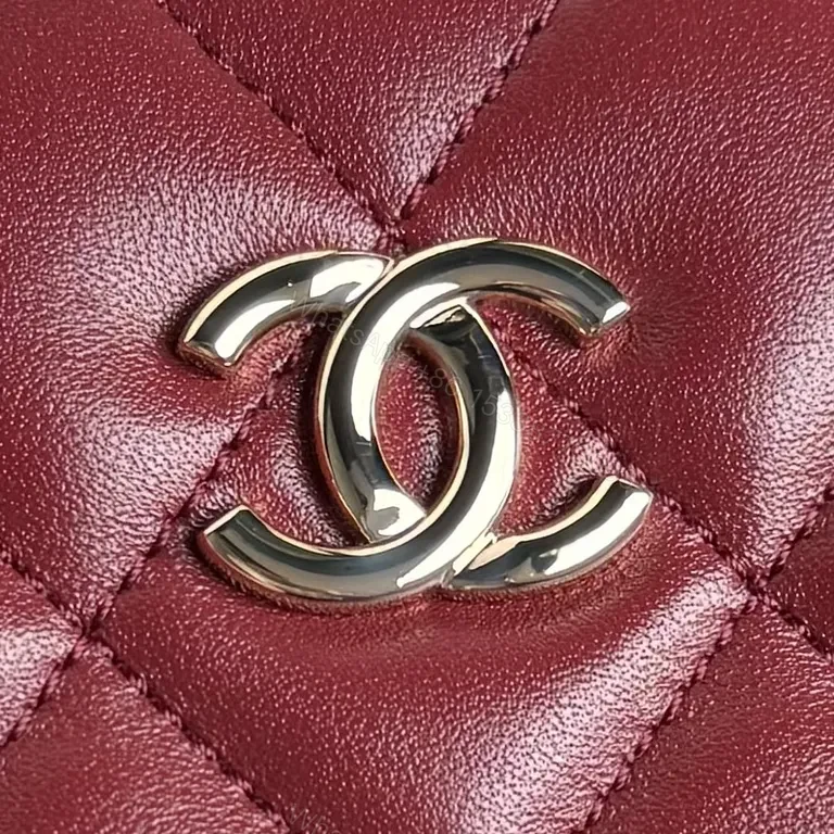 View 4 of Chic Quilted Crossbody Bag - Burgundy Leather Luxe